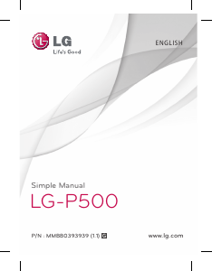 Bruksanvisning LG KP500 Mobiltelefon
