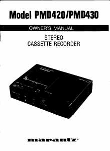 Handleiding Marantz PMD420 Taperecorder