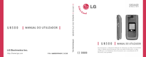 Manual LG U8500 Telefone celular