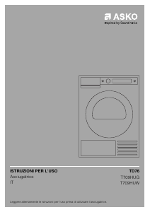 Manuale Asko T709HUG Asciugatrice