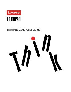 Manual Lenovo ThinkPad X260 Laptop