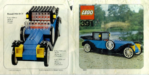 Manual Lego set 391 Hobby Set 1926 Renault