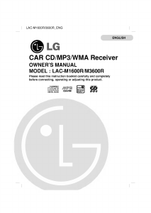 Bruksanvisning LG LAC-M3600R Bilradio