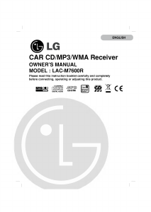 Bruksanvisning LG LAC-M7600R Bilradio