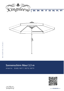 Bedienungsanleitung Kingsleeve 108777 Maui Sonnenschirm