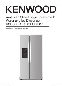 Bruksanvisning Kenwood KSBSDIB17 Kyl-frys