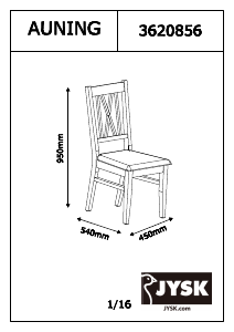 説明書 JYSK Auning 椅子