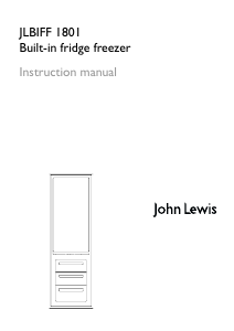 Handleiding John Lewis JLBIFF 1801 Koel-vries combinatie
