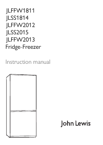 Handleiding John Lewis JLFFW 1811 Koel-vries combinatie