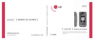 Manual de uso LG U8500 Teléfono móvil