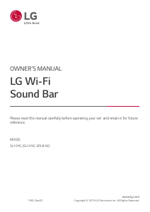 Bruksanvisning LG SL10YG Högtalare