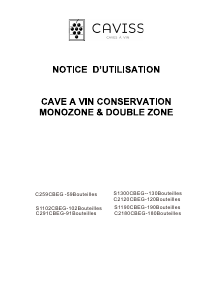 Mode d’emploi Caviss S1190CBEG Cave à vin