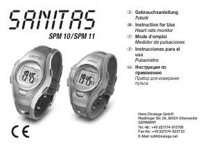 Руководство Sanitas SPM 10 Спортивные часы