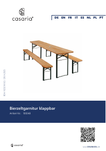 Bedienungsanleitung Casaria 100048 Gartentisch