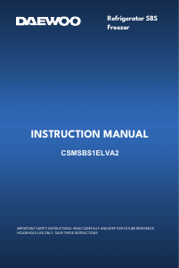Mode d’emploi Daewoo CSMSBS1ELVA2 Réfrigérateur combiné