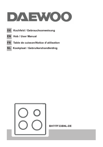 Mode d’emploi Daewoo BH7ITF33BNL-DE Table de cuisson