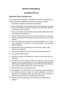 Manual de uso Lexical H8TB Hervidor