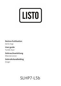 Bruksanvisning Listo SLHP7-L5b Torktumlare