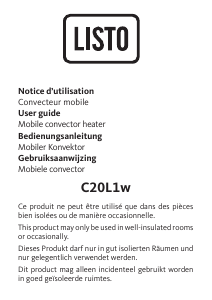 Bedienungsanleitung Listo C20L1w Heizgerät