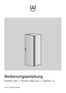 Bedienungsanleitung V-ZUG Perfect 60i Kühlschrank