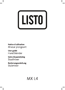 Handleiding Listo MX L4 Staafmixer