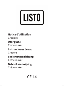 Mode d’emploi Listo CE L4 Crêpière