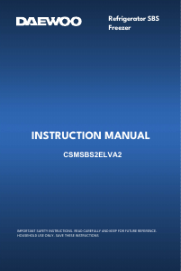 Manual Daewoo CSMSBS2ELVA2 Fridge-Freezer