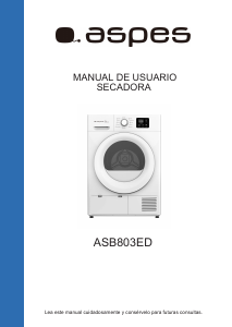 Manual de uso Aspes ASB803ED Secadora