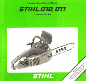 Manual Stihl 011 Chainsaw
