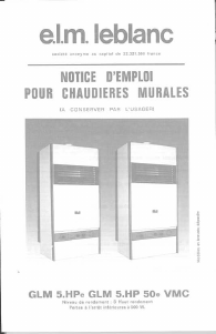 Mode d’emploi e.l.m. leblanc GLM 5.HPe Chaudière à gaz