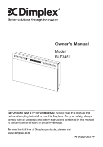 Handleiding Dimplex BLF3451 Elektrische haard