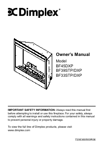 Handleiding Dimplex BF39STP Elektrische haard