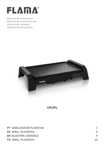 Manual Flama 4743FL Grelhador de mesa
