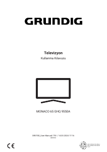 Kullanım kılavuzu Grundig Monaco 65 GHQ 9550A LED televizyon