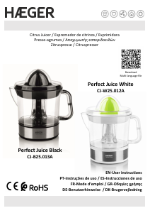 Brugsanvisning Haeger CJ-W25.012A Perfect Juice Citruspresser