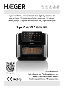 Manual Haeger AF-D10.010B Super Cook Fritadeira