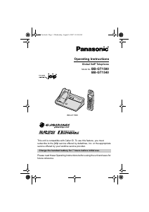 Bruksanvisning Panasonic BB-GT1540 Trådlös telefon