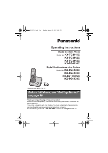 Bruksanvisning Panasonic KX-TG113CSK Trådlös telefon