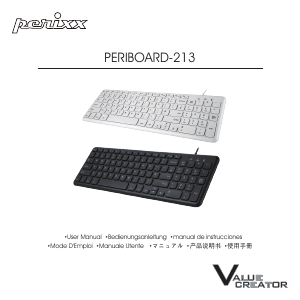 Mode d’emploi Perixx PERIBOARD-213 Clavier