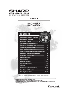 Manual Sharp SMC1464KSC Microwave