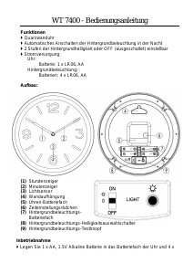 Mode d’emploi Technoline WT 7400 Horloge