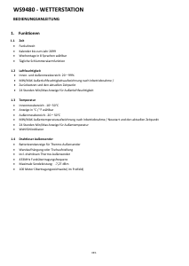 Mode d’emploi Technoline WS 9480 Station météo