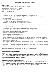 Mode d’emploi Technoline WS 9440 Station météo