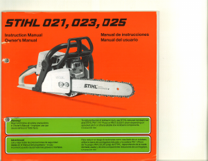 Manual Stihl 025 Chainsaw