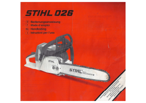 Handleiding Stihl 026 Kettingzaag