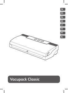 Manual Tefal VT254070 Vacupack Classic Vacuum Sealer