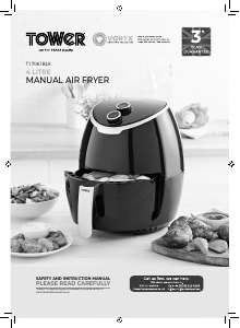 Manual Tower T17061BLK Deep Fryer
