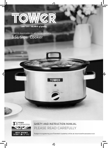 Bruksanvisning Tower T16018RG Slow cooker
