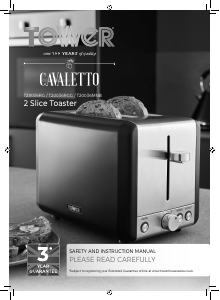 Manual Tower T20036MNB Toaster