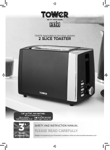 Manual Tower T20072BLKBF Toaster